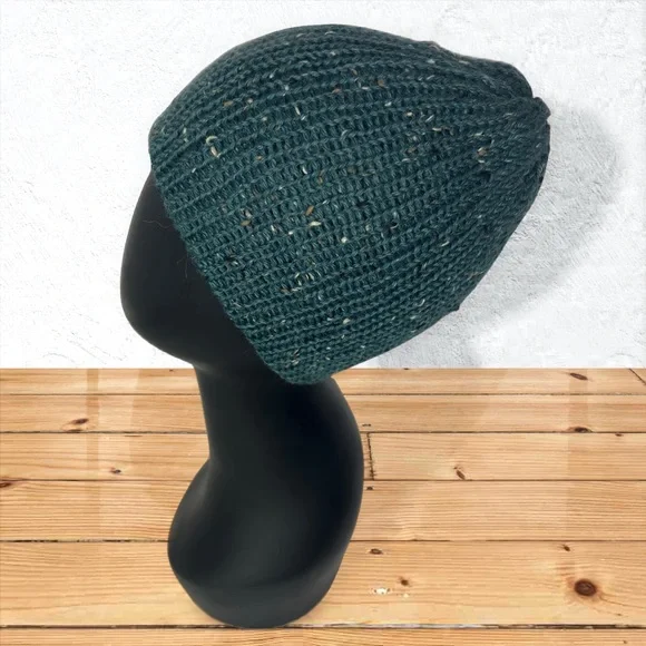 Handmade Alpaca Tweed Knit Beanie Handcrafted Unisex Hat Loch Ness - Picture 8 of 10